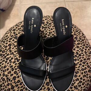 Kate Spade Black Mules Sleek Design